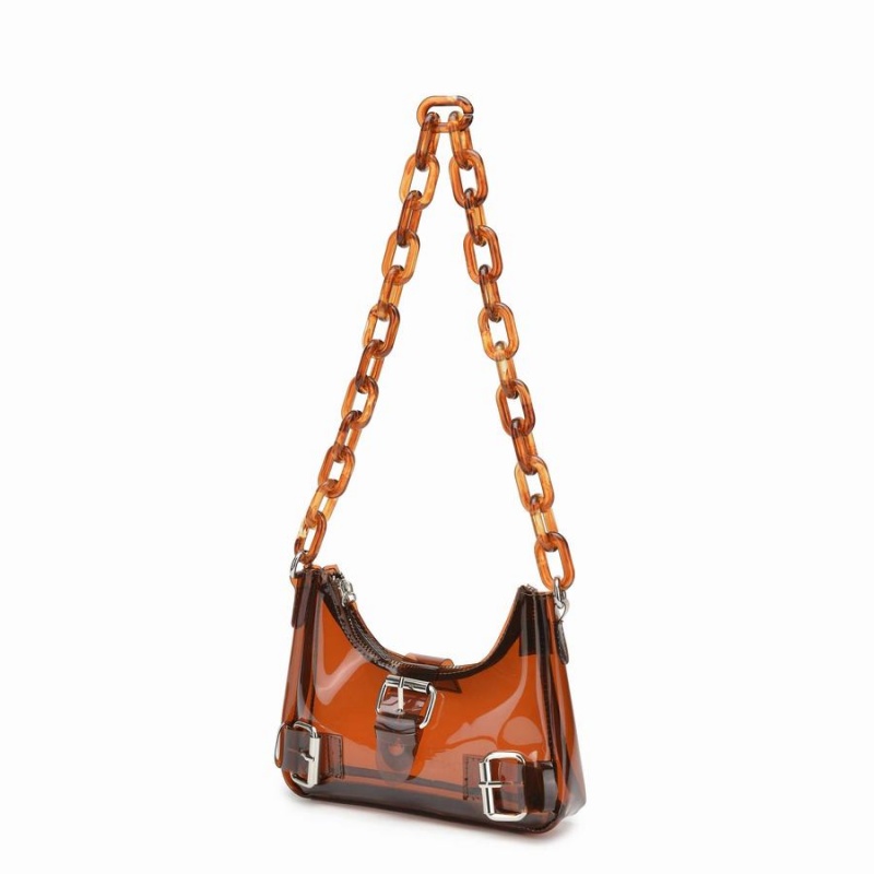 Women's Núnoo Palma Moon Small Bags Brown | NKA9724RV