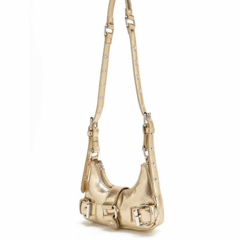 Women's Núnoo Palma Recycled Cool Shoulder Bags Gold | TOY4512YV