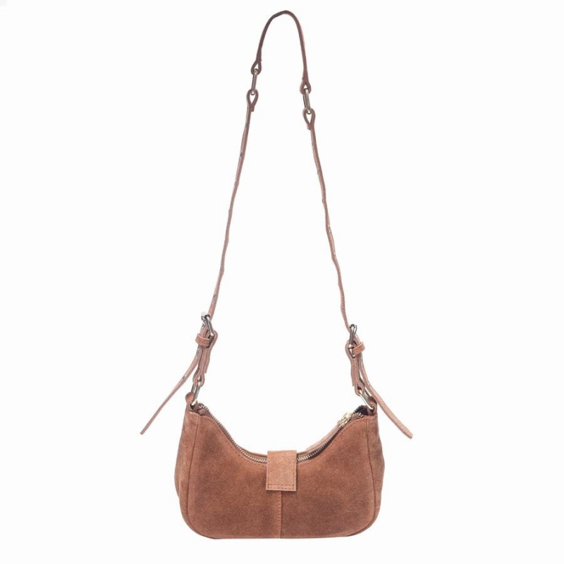 Women's Núnoo Palma Suede Small Bags Brown | IKO5063MH