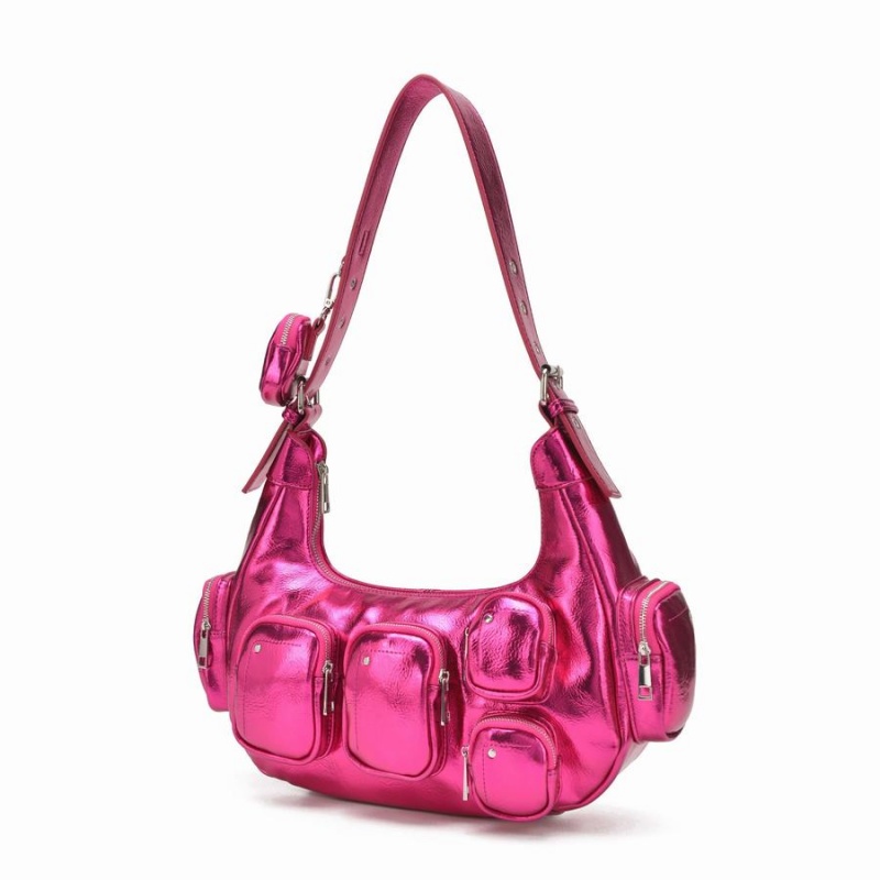 Women's Núnoo Sally Pocket Recycled Cool Shoulder Bags Pink | XZT9153VW