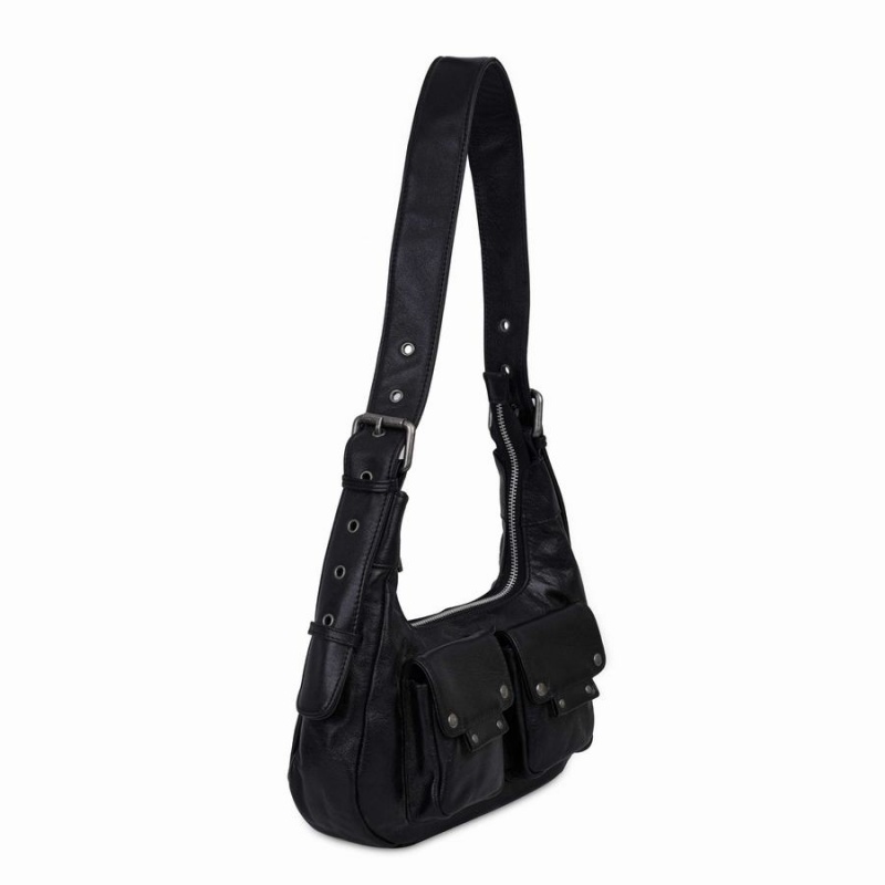 Women's Núnoo Sally Small Air 1 Shoulder Bags Black | PZX7748HX