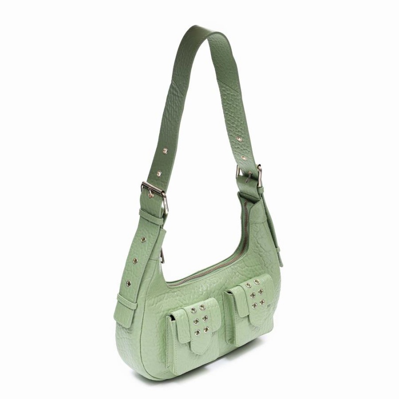 Women's Núnoo Sally Small Eyelet New Zealand Shoulder Bags Green | DLN9930LL