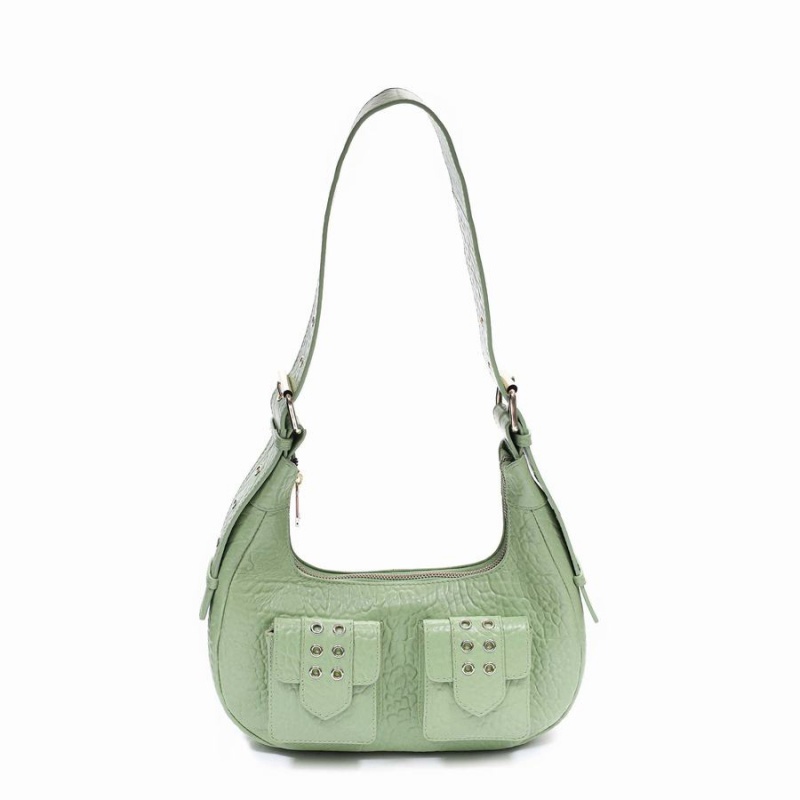 Women\'s Núnoo Sally Small Eyelet New Zealand Shoulder Bags Green | DLN9930LL