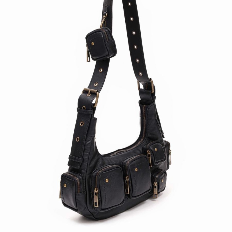 Women's Núnoo Sally Small Pocket Sheep Shoulder Bags Black | XYT5826IM