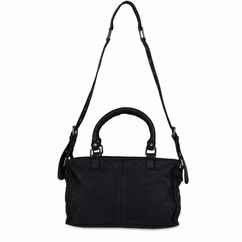 Women's Núnoo Scarlett Washed Shoulder Bags Black | USI4555MP