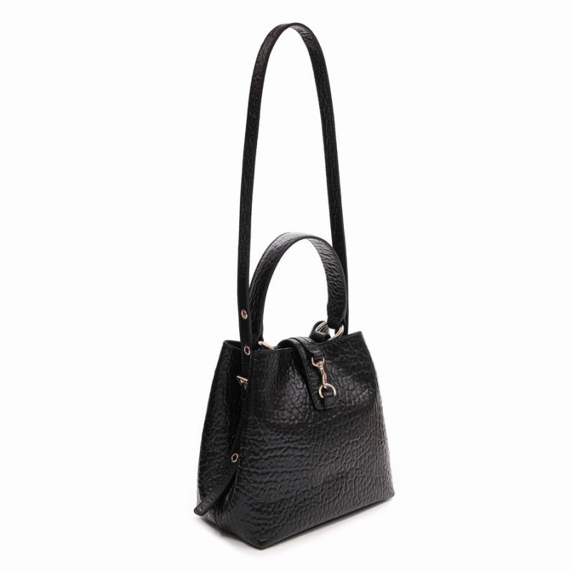 Women's Núnoo Small Chiara New Zealand Shoulder Bags Black | JSG2121AP