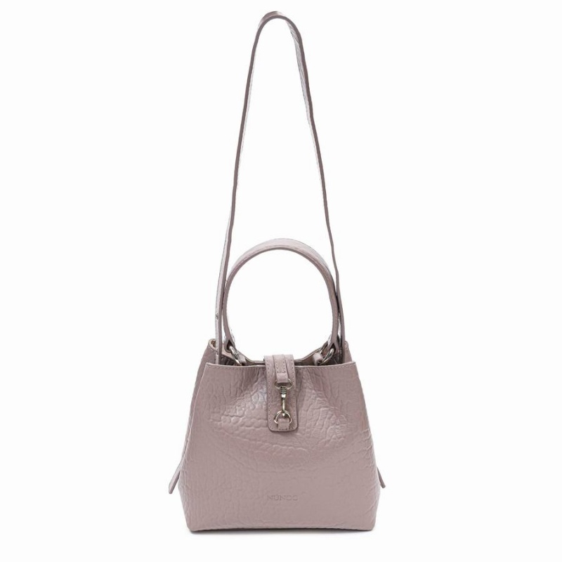 Women\'s Núnoo Small Chiara New Zealand Shoulder Bags Grey Brown | ZCK1995VF