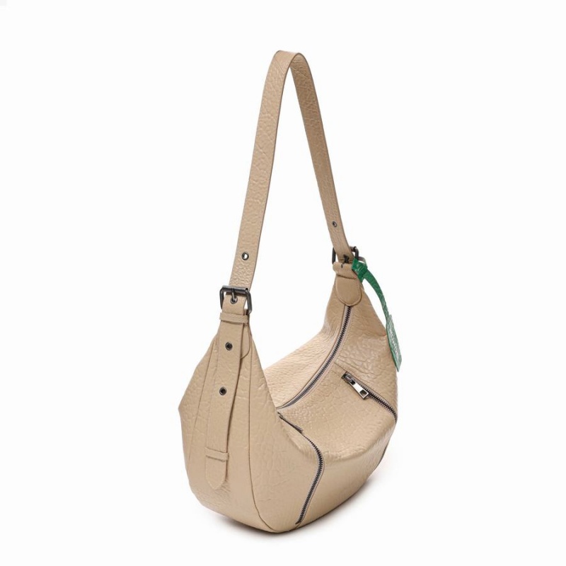 Women's Núnoo Small Stella Zippers New Zealand Shoulder Bags Khaki | RIA8938IY