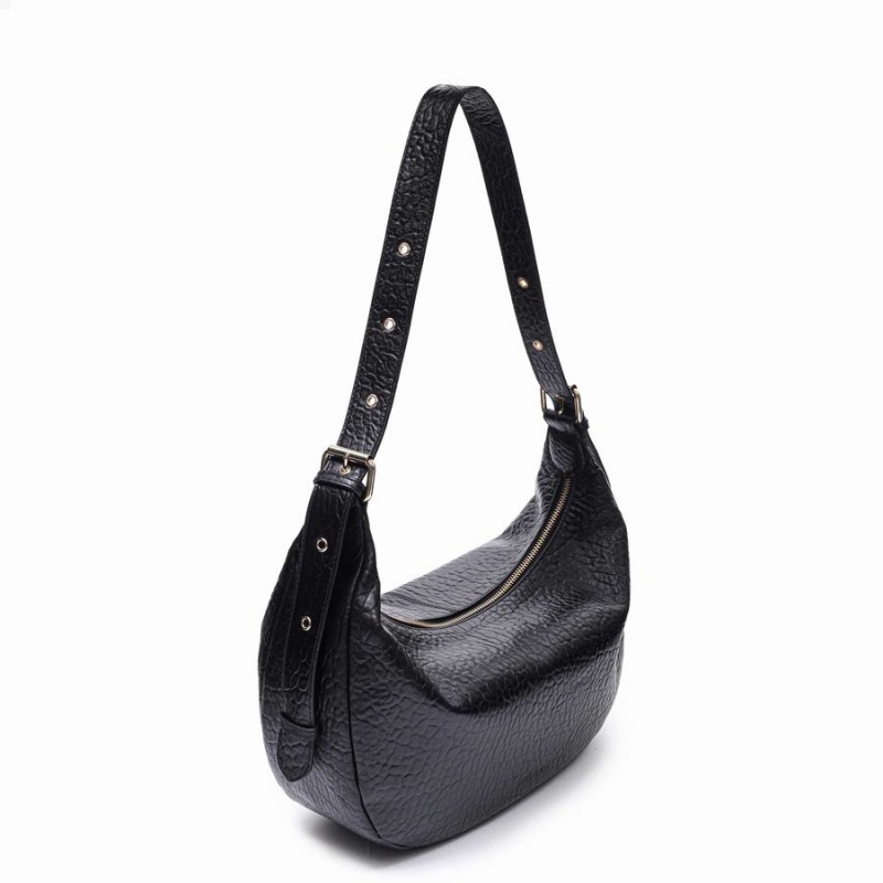 Women's Núnoo Stella Small New Zealand Shoulder Bags Black | ZPE385UQ