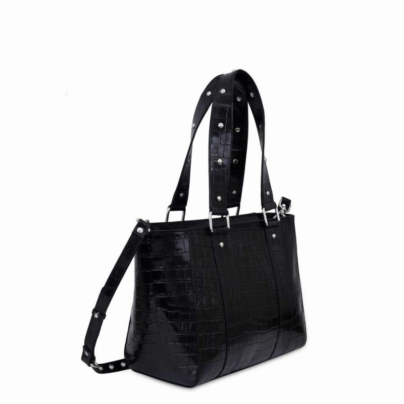 Women's Núnoo Villa Texas Shoulder Bags Black | LRX7789NM